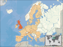 Location of the United Kingdom